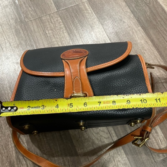 Dooney & Bourke all weather leather black preppy crossbody satchel Lagenlook Y2K - Picture 2 of 14